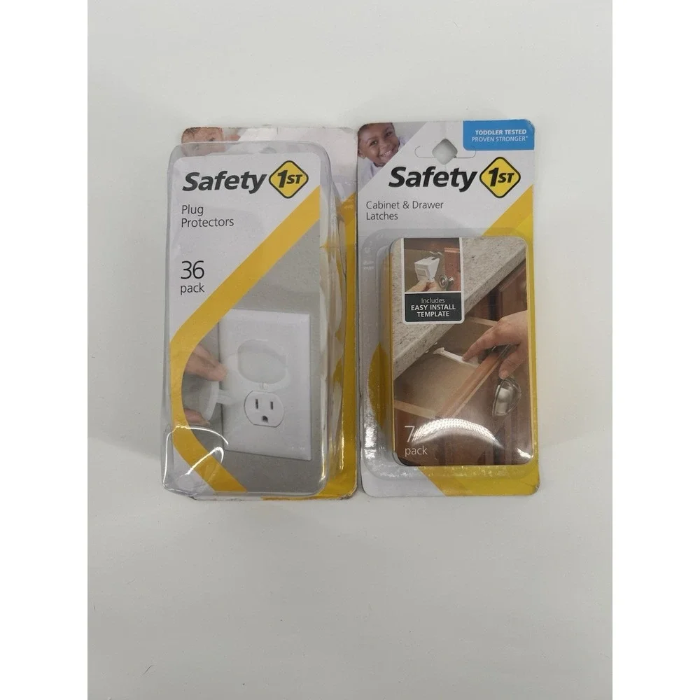 Safety 1st Baby proofing Lot Plug Protector 36 Pack + Cabinet Drawer Latches 7